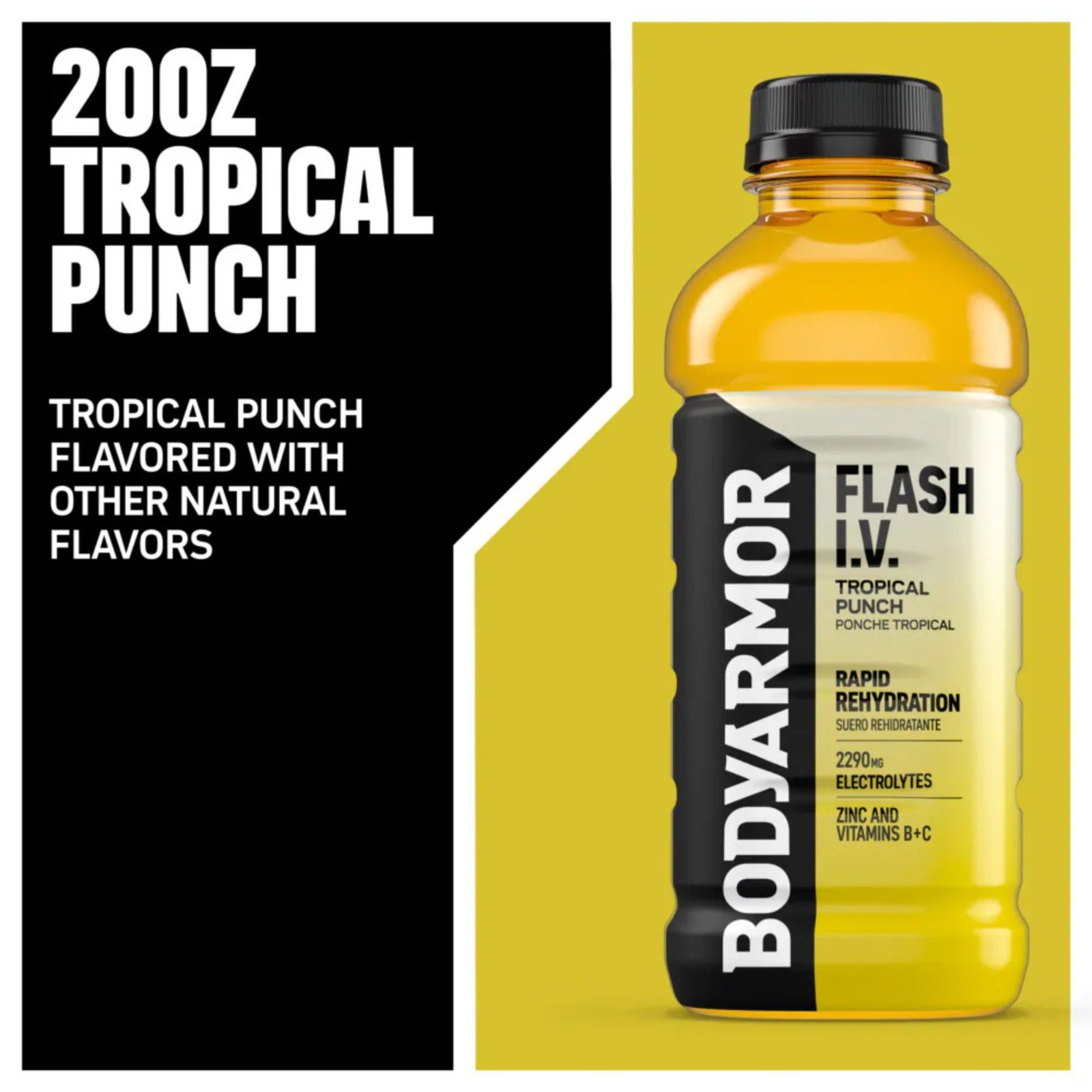 BODYARMOR Flash I.V. Rapid Rehydration – 4 Flavor Variety Pack – 16oz Bottles