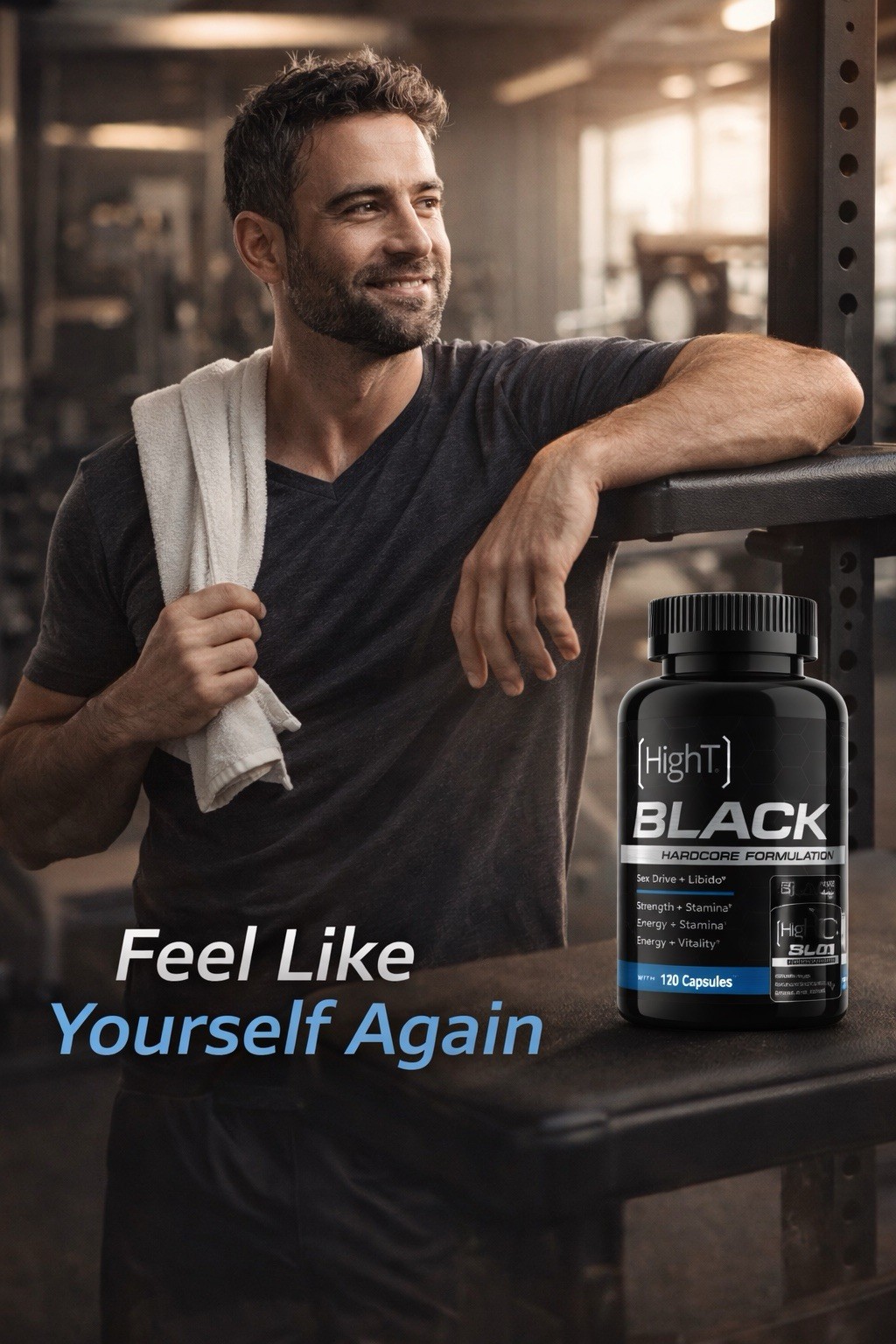 High T Black Testosterone Booster – Strength, Stamina & Sex Drive | 120 Caps