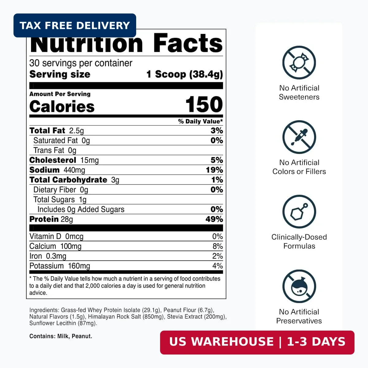 Transparent Labs Grass-Fed Whey Protein Isolate – Naturally Flavored, Gluten Fre