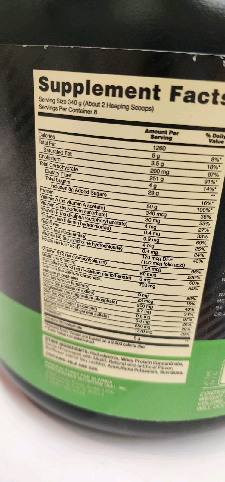 Optimum Nutrition Serious Mass Gainer Protein Powder, Vanilla 6lbs, Ex. 12/25