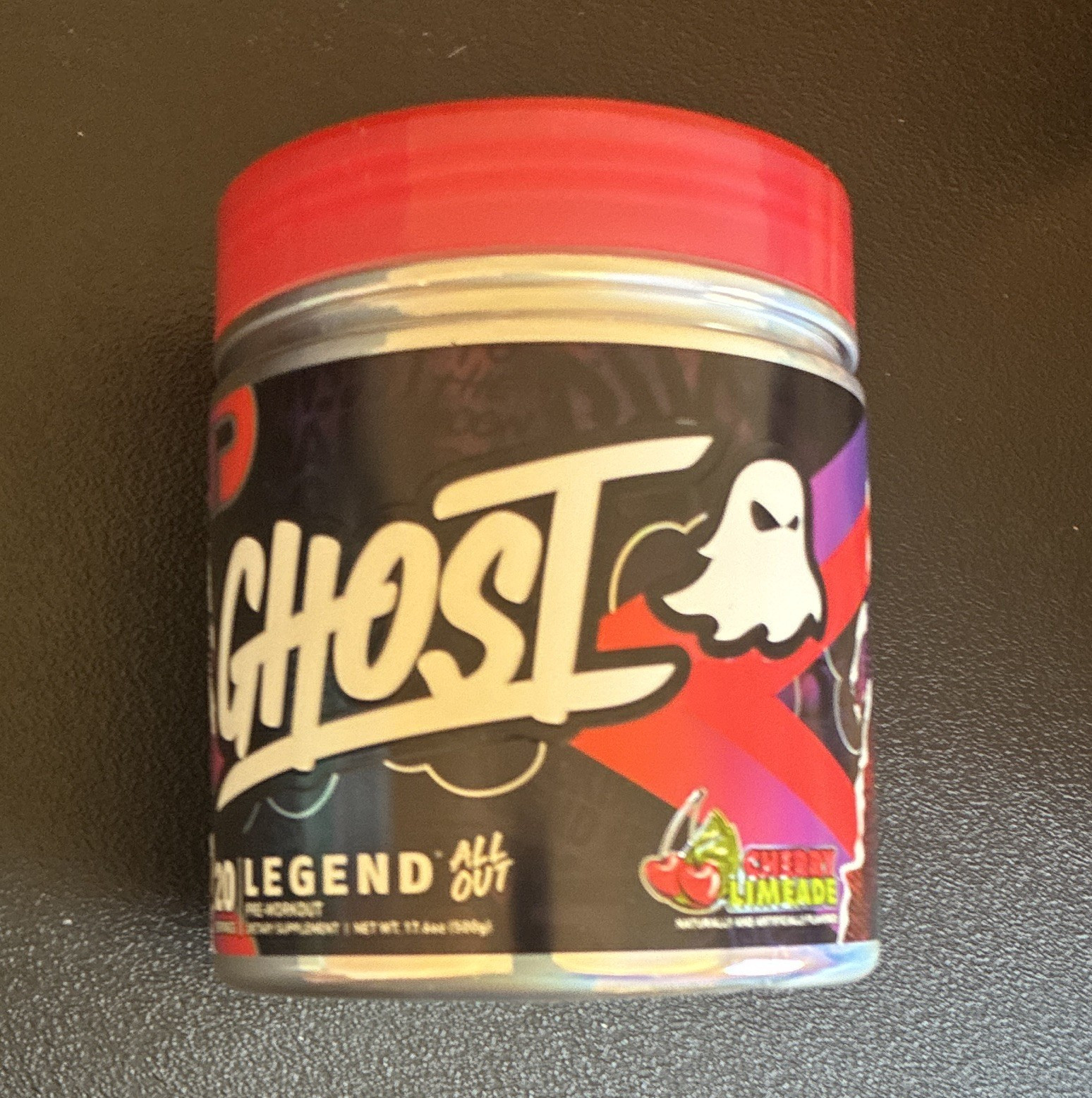 GHOST Legend All Out Pre-Workout Powder Cherry Limeade Energy Support exp 06/27