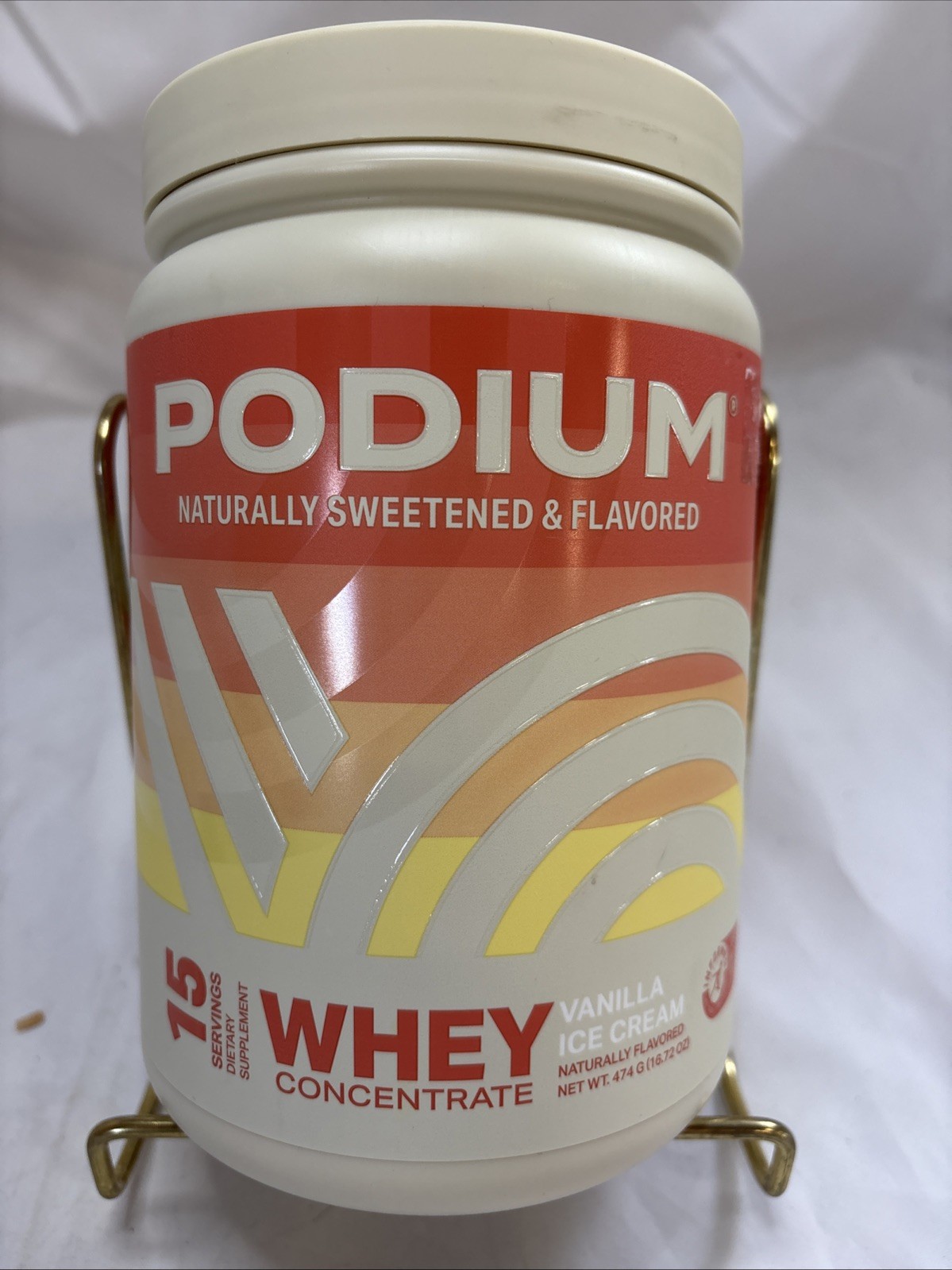 Podium Nutrition Whey Protein – Vanilla Ice Cream – 16.72oz EXP DATE: 01/2026