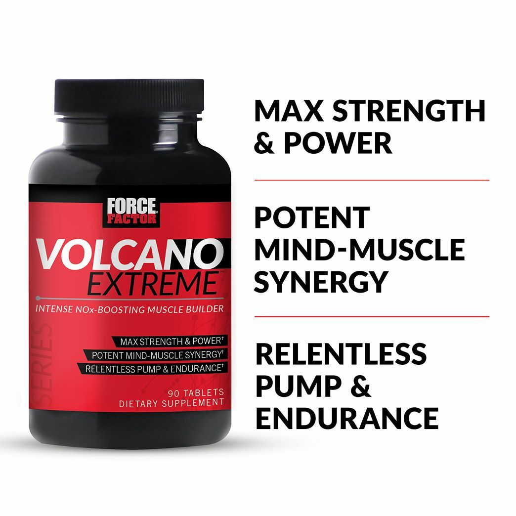 VolcaNO Extreme Pre Workout Nitric Oxide Booster & Muscle Builder Enhanced Focus
