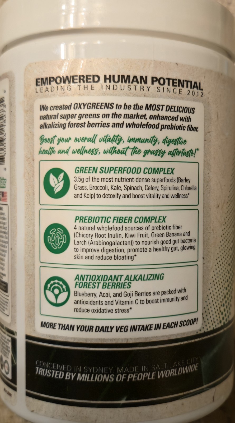 EHPlabs OXYGREENS powder 9oz ( 30 Servings ) Natural Pineapple Fla BEST BY 08/26