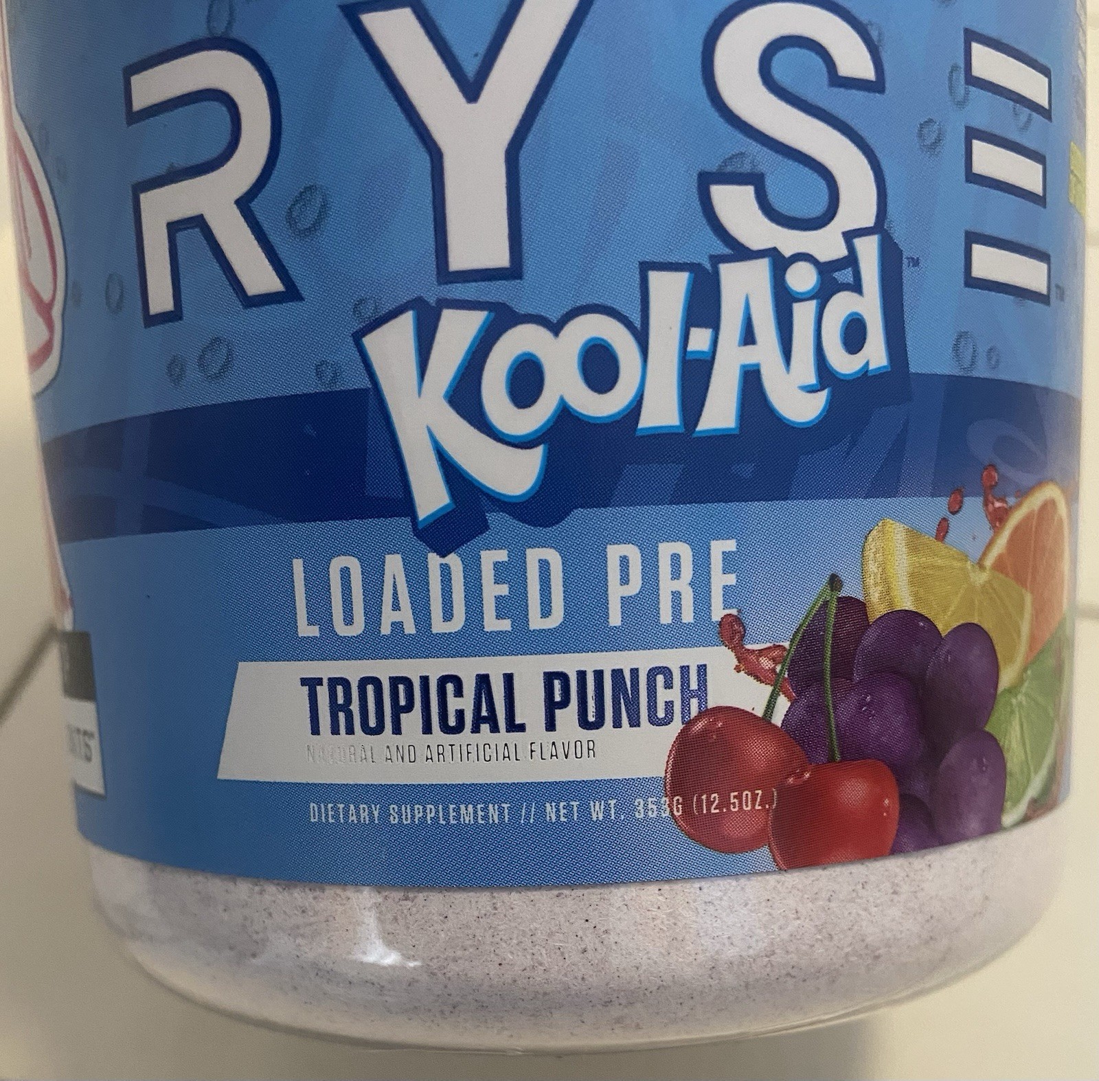 RYSE Pre Workout Kool Aid Tropical Punch 25 Servings with Scoop