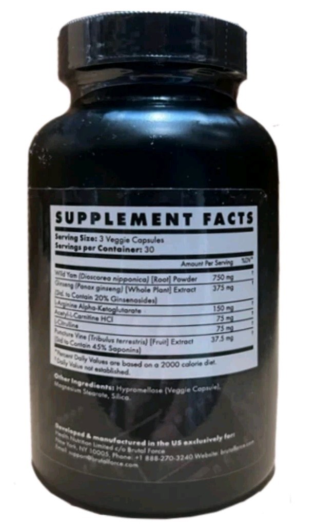 Brutal Force Deka Bulk Test Booster 30 Caps Amino Pump Lean Muscle Gainer 10/26