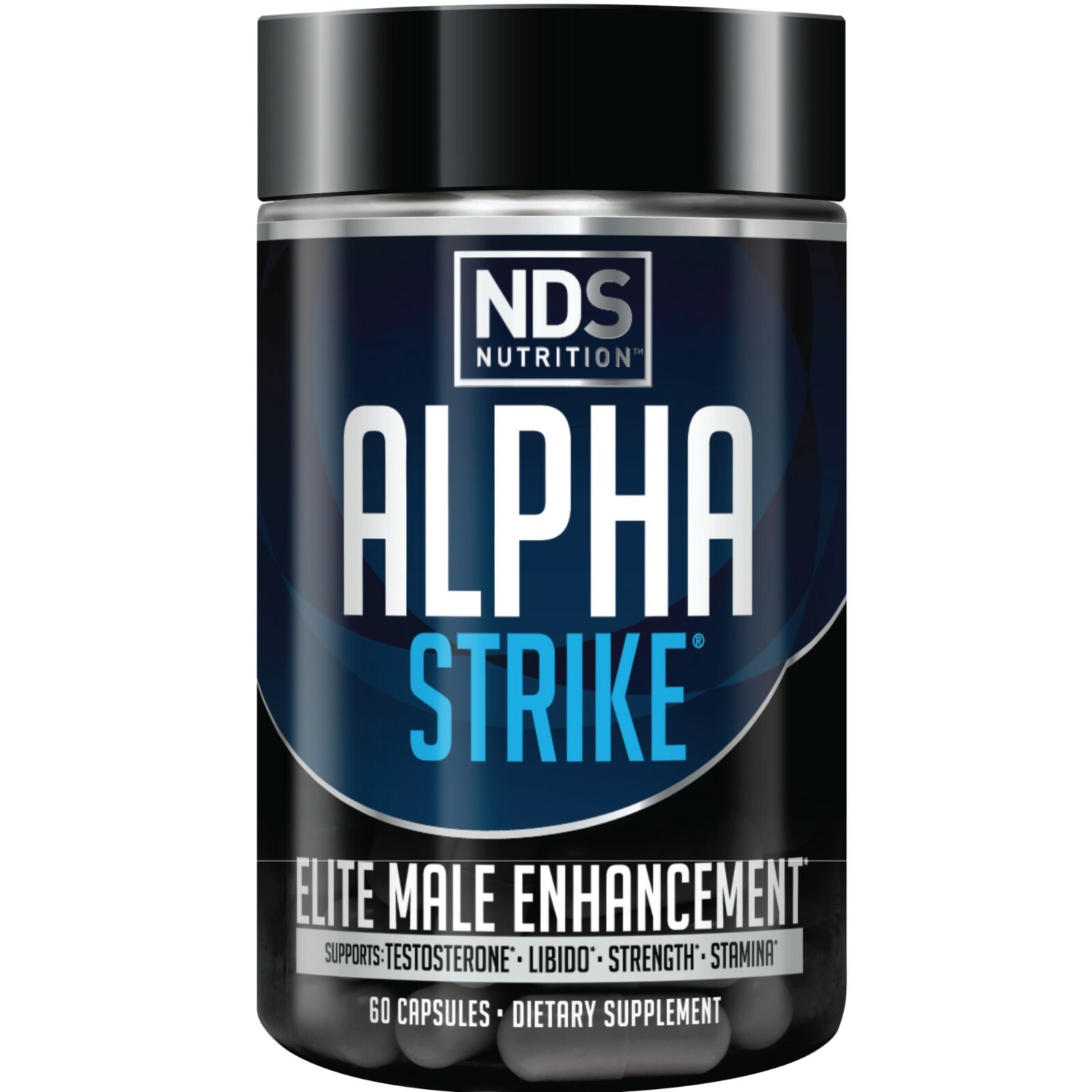 ALPHA STRIKE Testosterone Boosting Formula for Muscle-Strength-Libido (60 Caps)