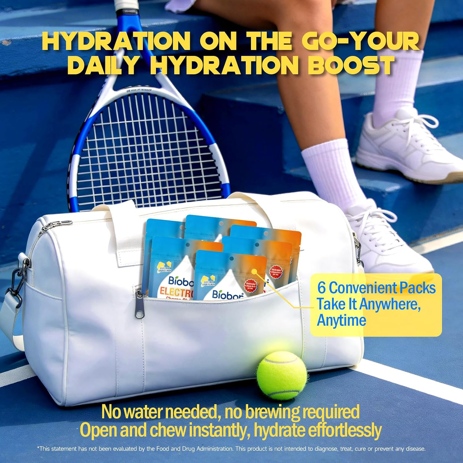 Electrolyte Gummies, Hydration & Energy Support with Sodium, Potassium, Chloride
