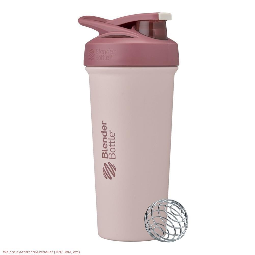 BlenderBottle 25oz Stainless Steel Strada Water Bottle – Rose Red