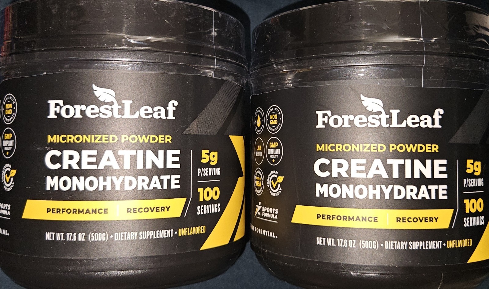 ForestLeaf Micronized Creatine Monohydrate Powder 2 PACK Muscle Growth Strength