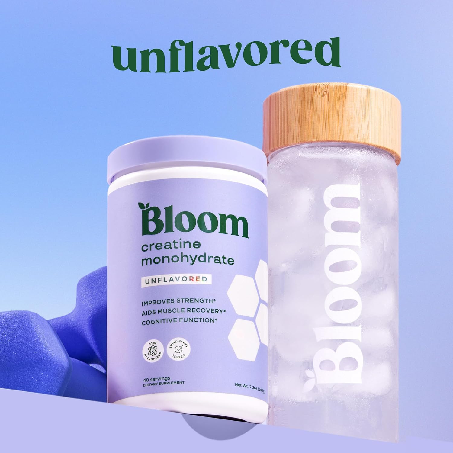 Bloom Nutrition Creatine Monohydrate Powder, 5G Micronized Creatine per Serving,