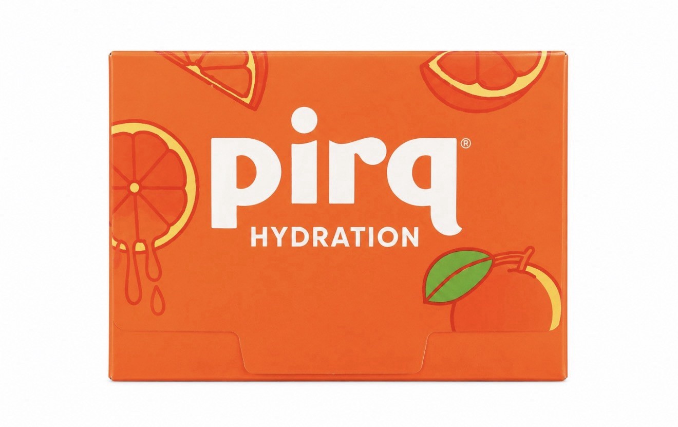 Pirq Hydration Electrolyte Powder + Curcumin, Orange, 10ct 2.1oz 09/2027