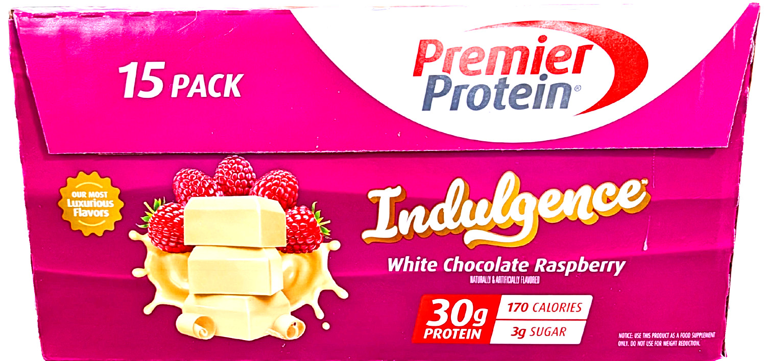 Premier Protein 30g High Protein Shake White Chocolate Raspberry 15 Ct EXP 06/26