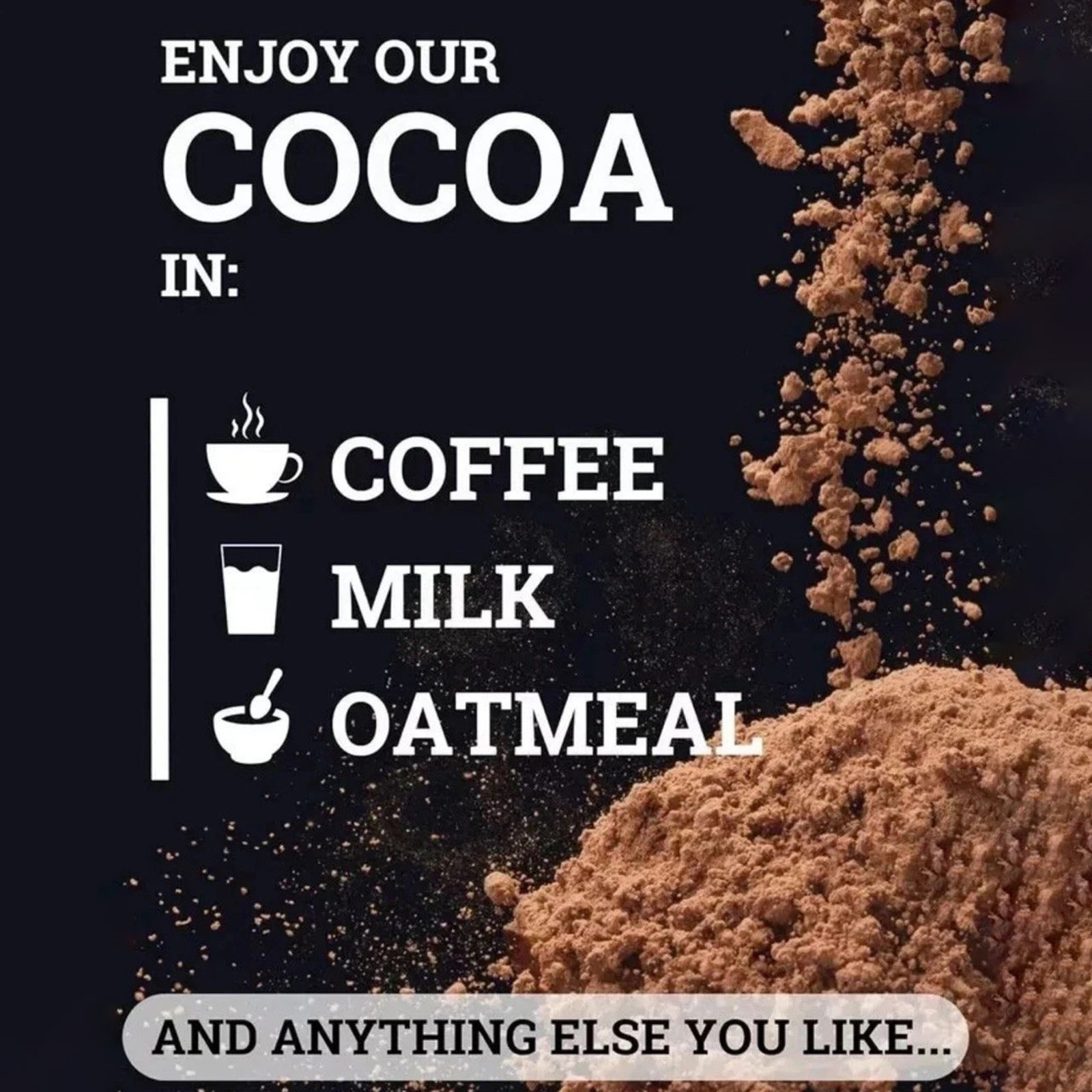 Black Suitable For Est Maximum Flavanol Cocoa Powder 200g Nutrition Booster Body