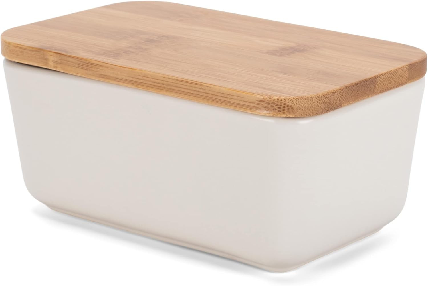Nat & Jules Ceramic Stoneware 1/2 Pound, 2 Sticks Butter Dish with Airtight Bamb