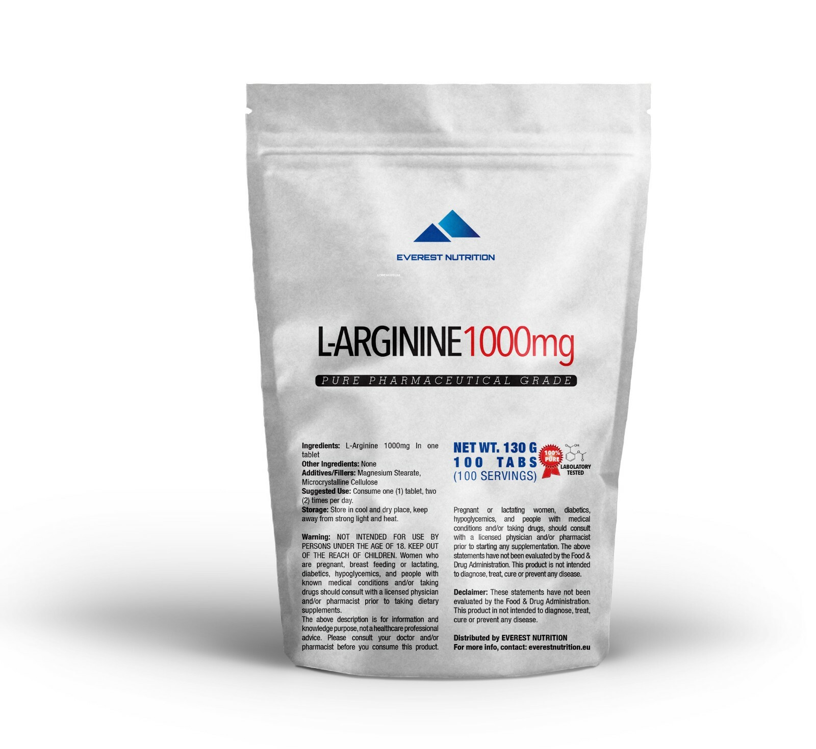 L-Arginine Arginine 1000mg Tablets Musclepump Regeneration Endurance Strength