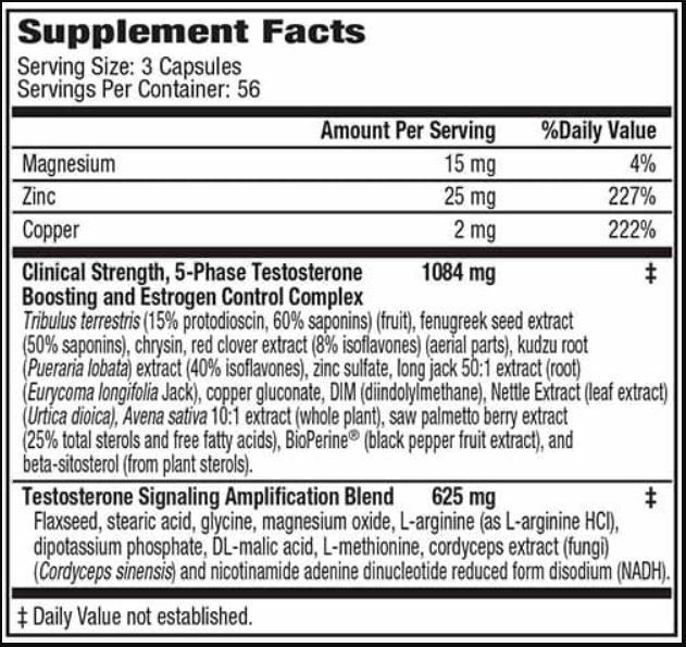 MHP T-BOMB 3Xtreme Testosterone Booster For Men Clinical Strength 168 Capsules