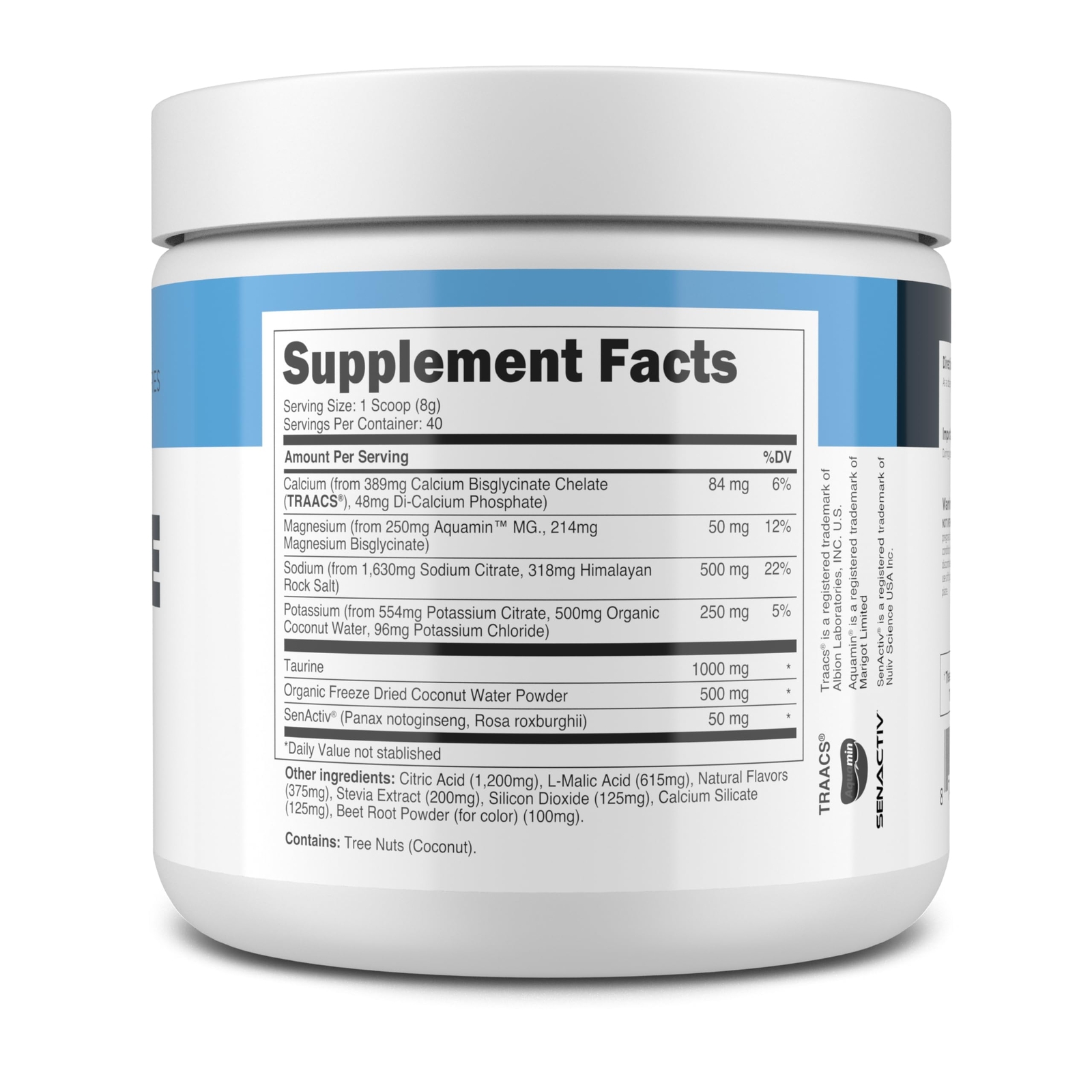 Transparent Labs Hydrate Peach Mango 40 Servings Electrolyte Supplement