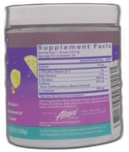 *2027-10-1* Alani Nu Pre Workout Powder GLAXAY Lemonade, Amino Energy Boost