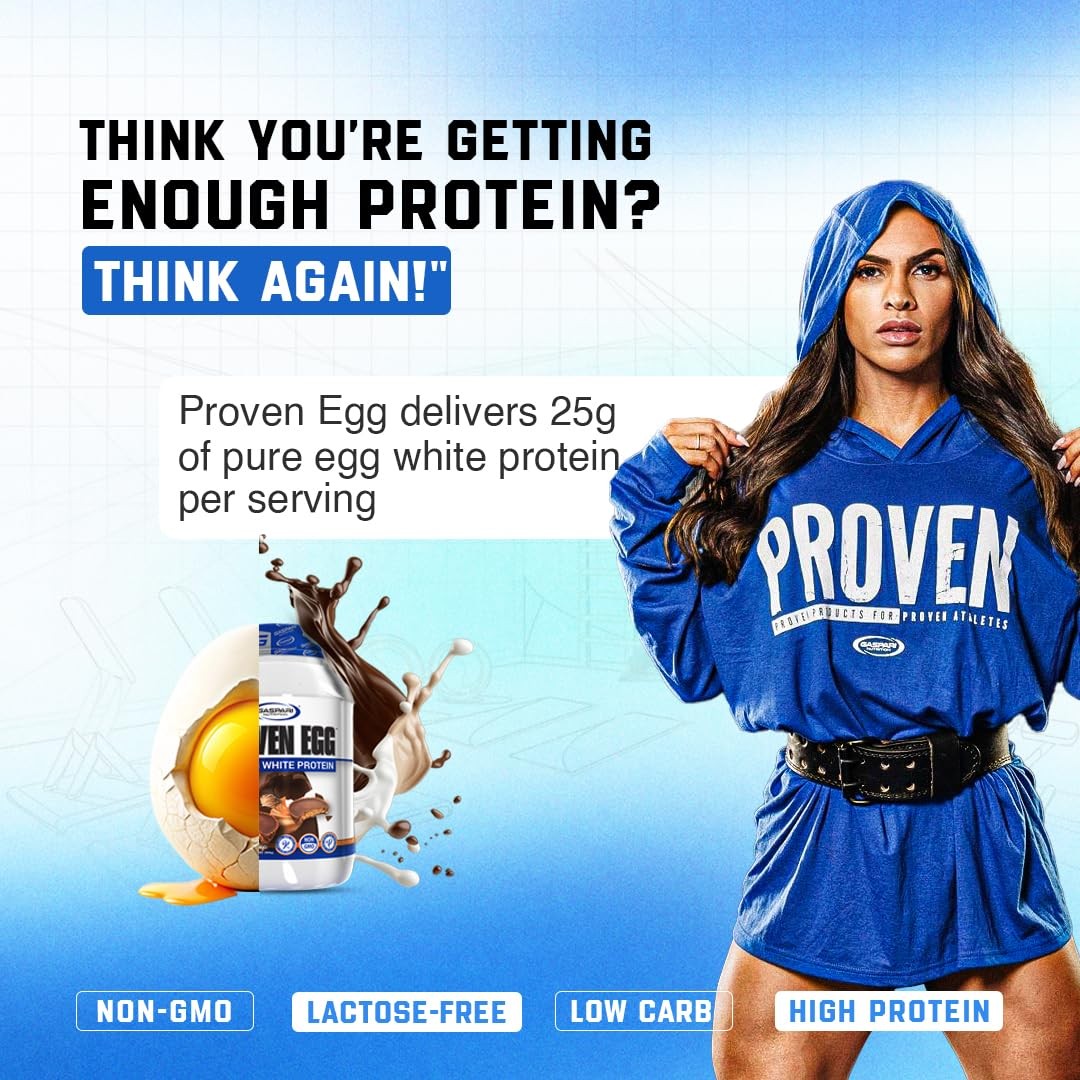 Gaspari Nutrition Proven Egg, 100% Egg White Powder, 25g 2 Pound (Pack of 1)