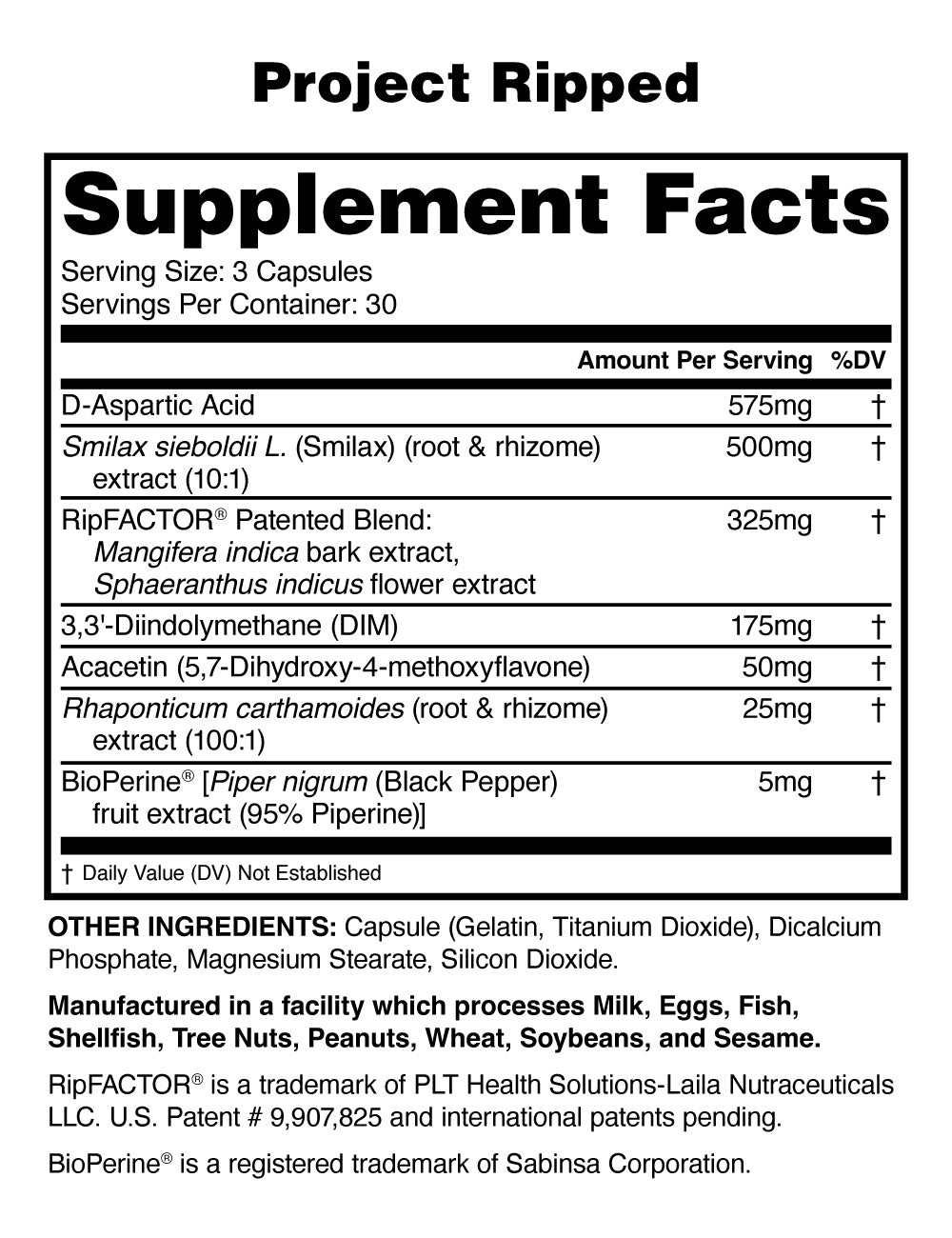 ANABOLIC WARFARE PROJECT RIPPED Strength Power Muscle Mass Endurance Pump 90 Cap