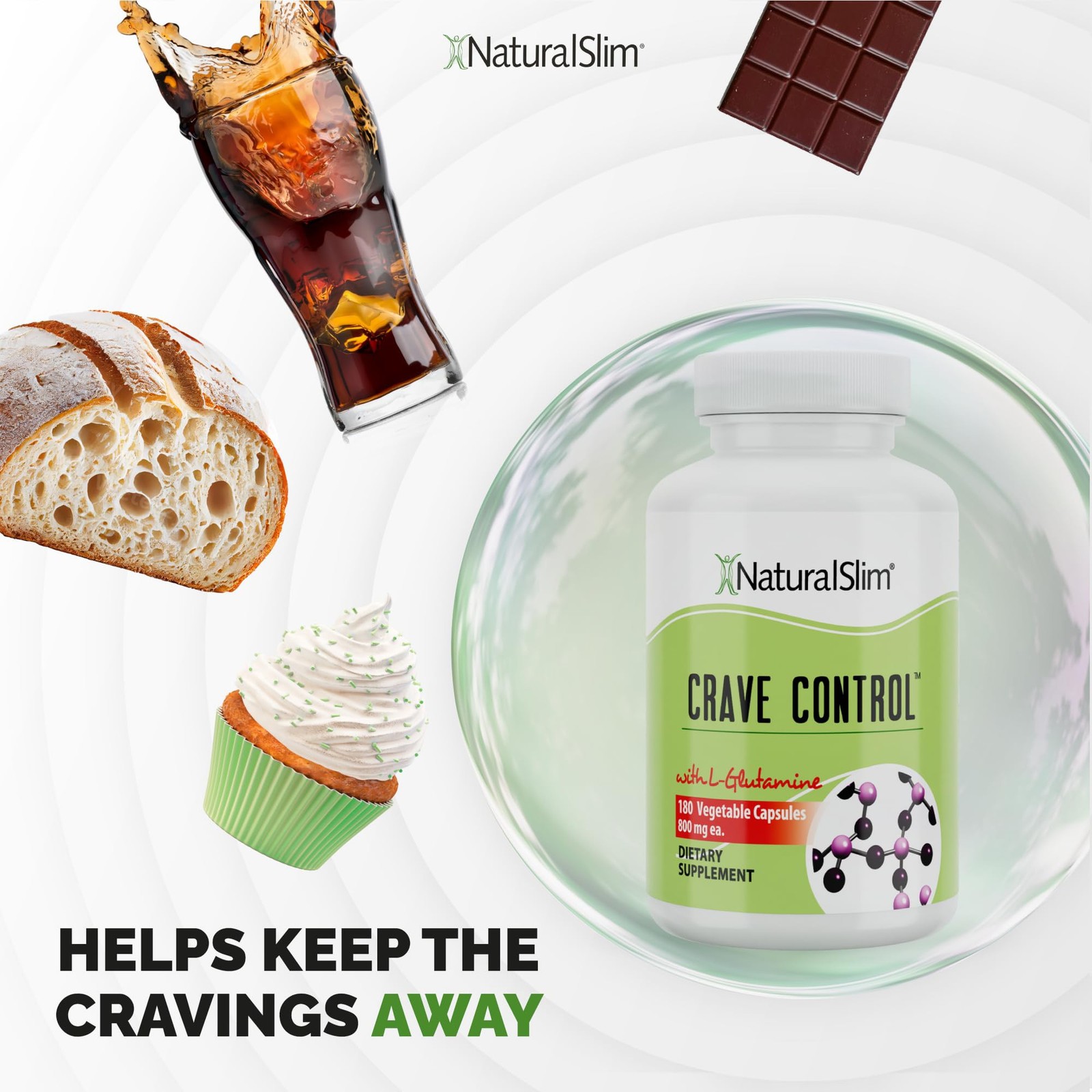 NaturalSlim Crave Control – Sugar Craving & Appetite Suppressant Supplement