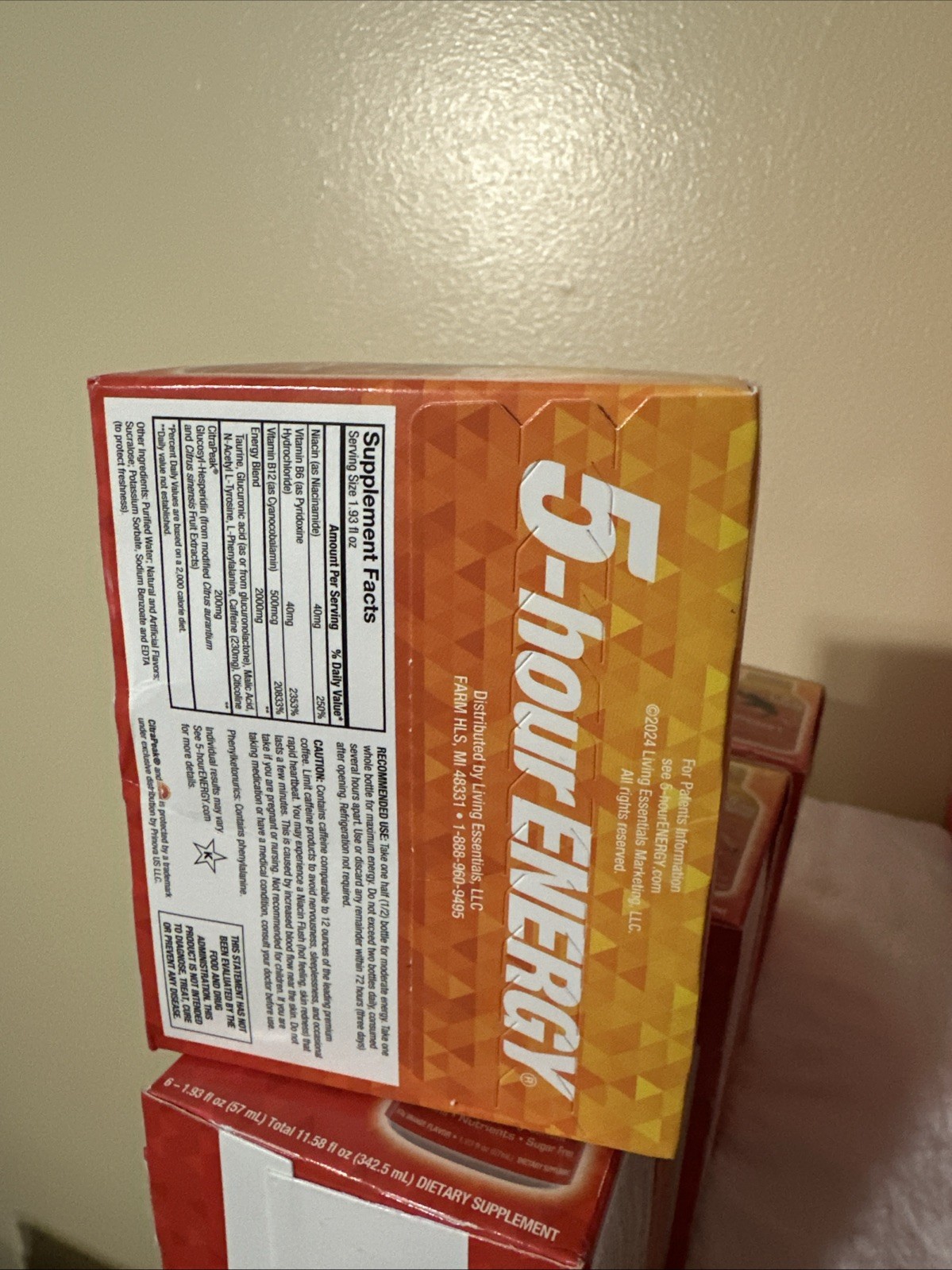 New Lot (4) x 5-Hour Energy Sport Pre-Workout Vital Orange 6-Pack (Exp 07/27)