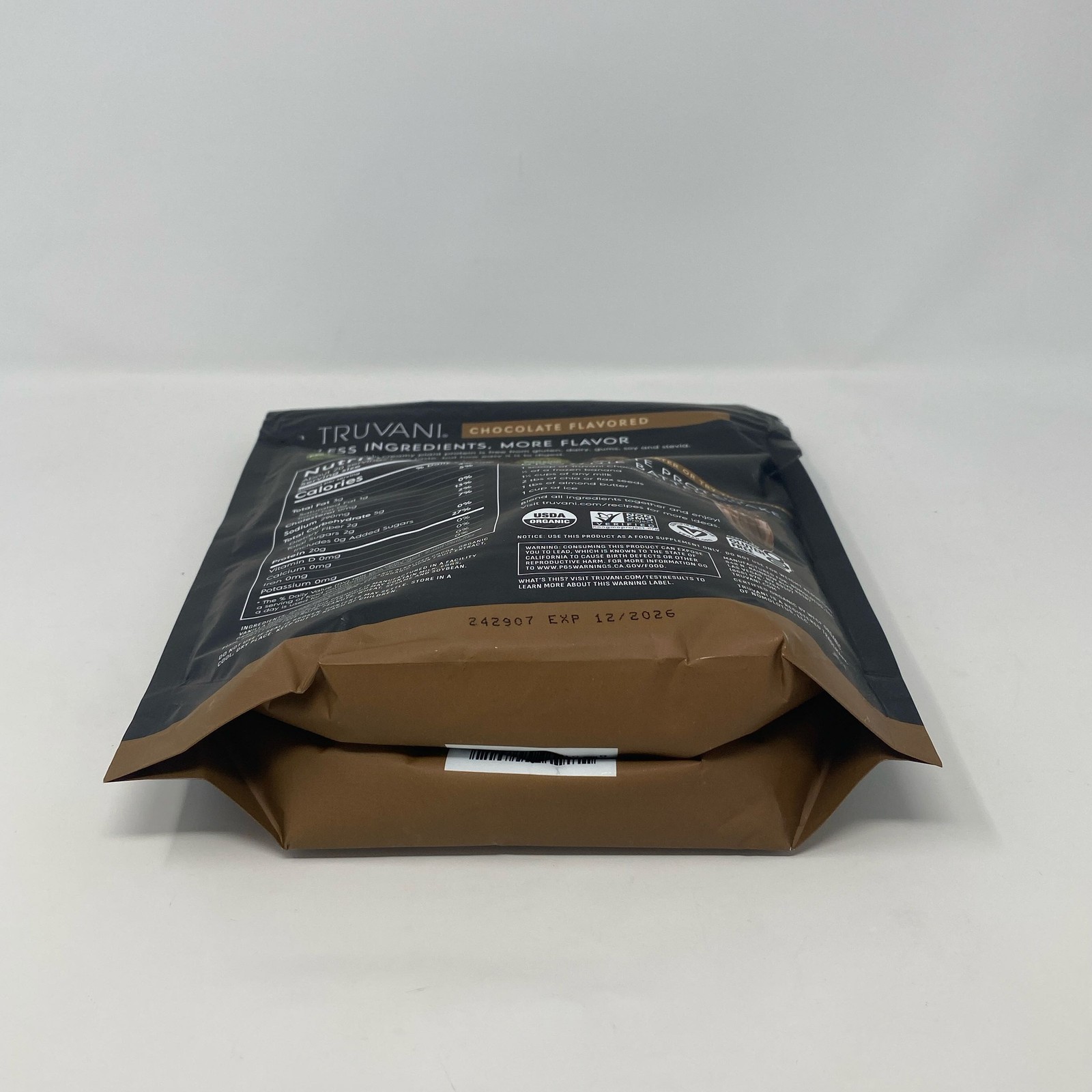 Truvani Chocolate Plant Protein Powder 23.63 oz – Exp 12/2020