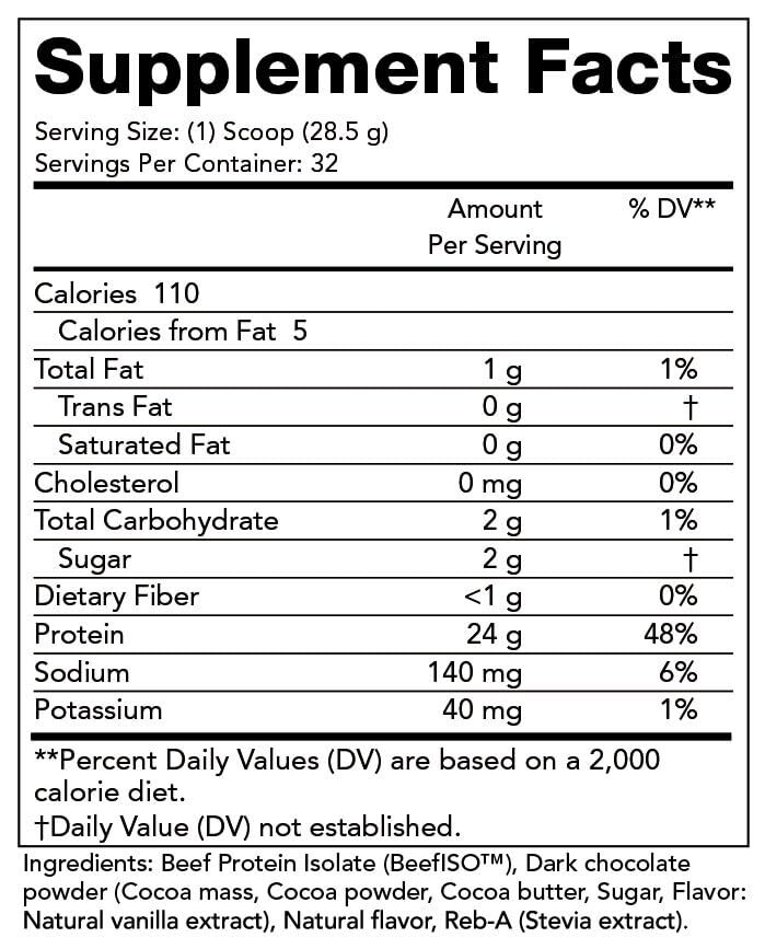 Olympian Labs Beef Protein Isolate Powder 2 Pound 24g Pure Beef Protein