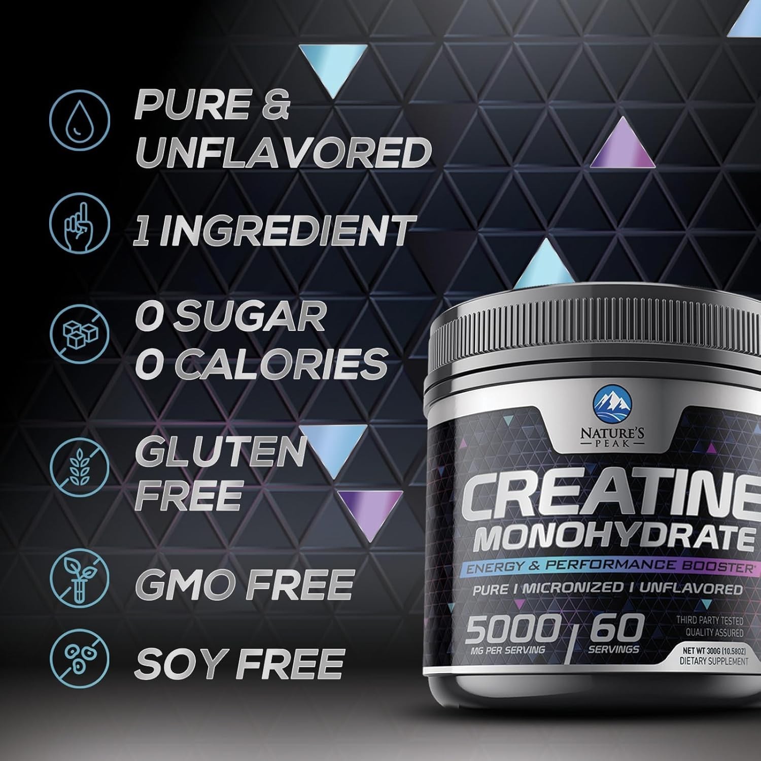 Creatine Monohydrate Micronized Powder 5000mg – Unflavored – Workout Supplement
