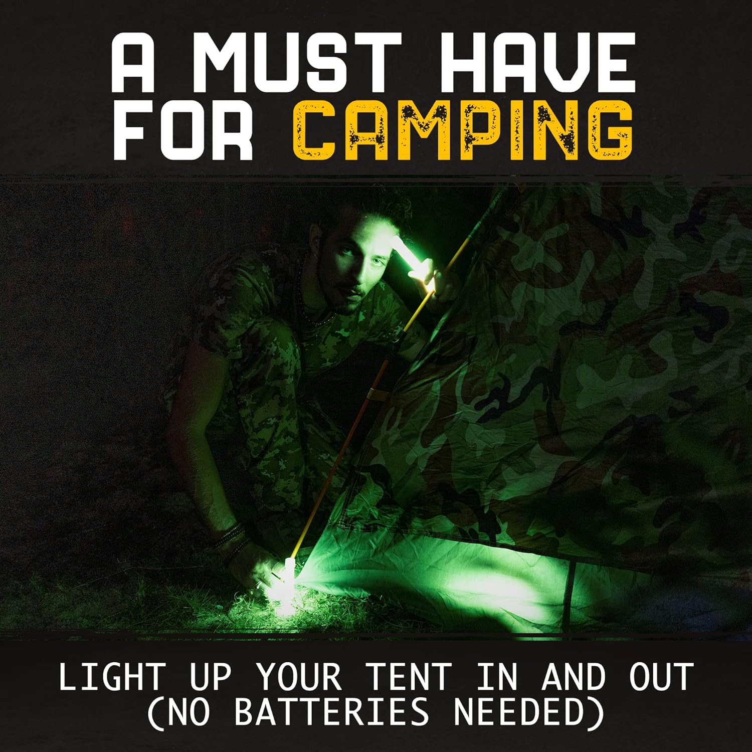 30PCS Palitos Fosforescentes Ultra Brillantes Para Fiesta Camping Emergencia 12H