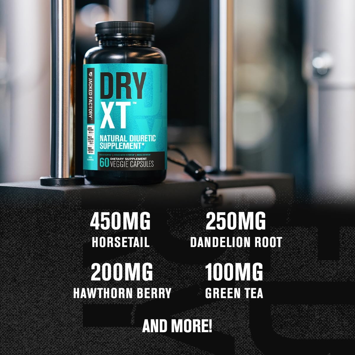 Jacked Factory Dry-Xt Diuretic – Root Extract Potassium 7 More