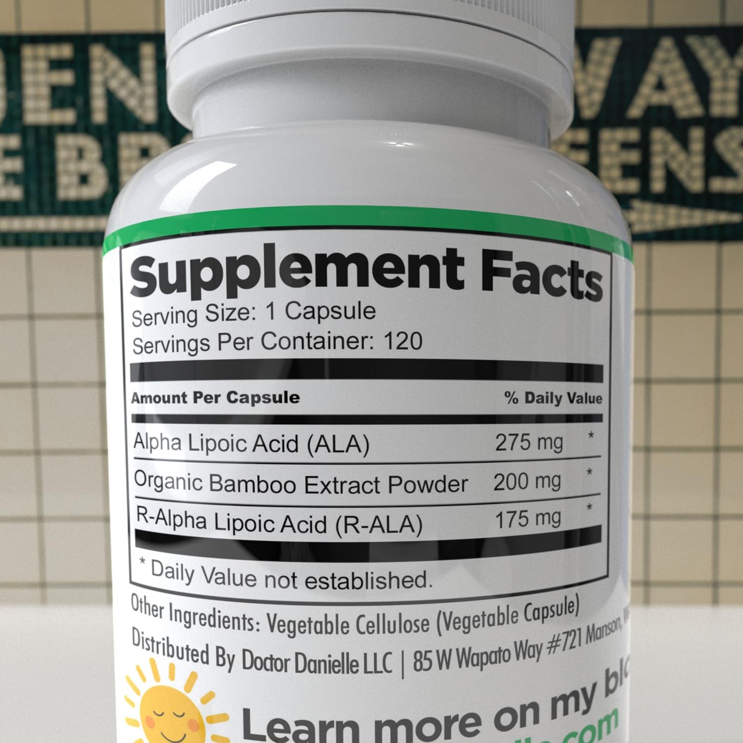 Dr. Danielle Alpha-Lipoic Acid, Neuropathy Support, Non-GMO, Gluten-Free, Vegan