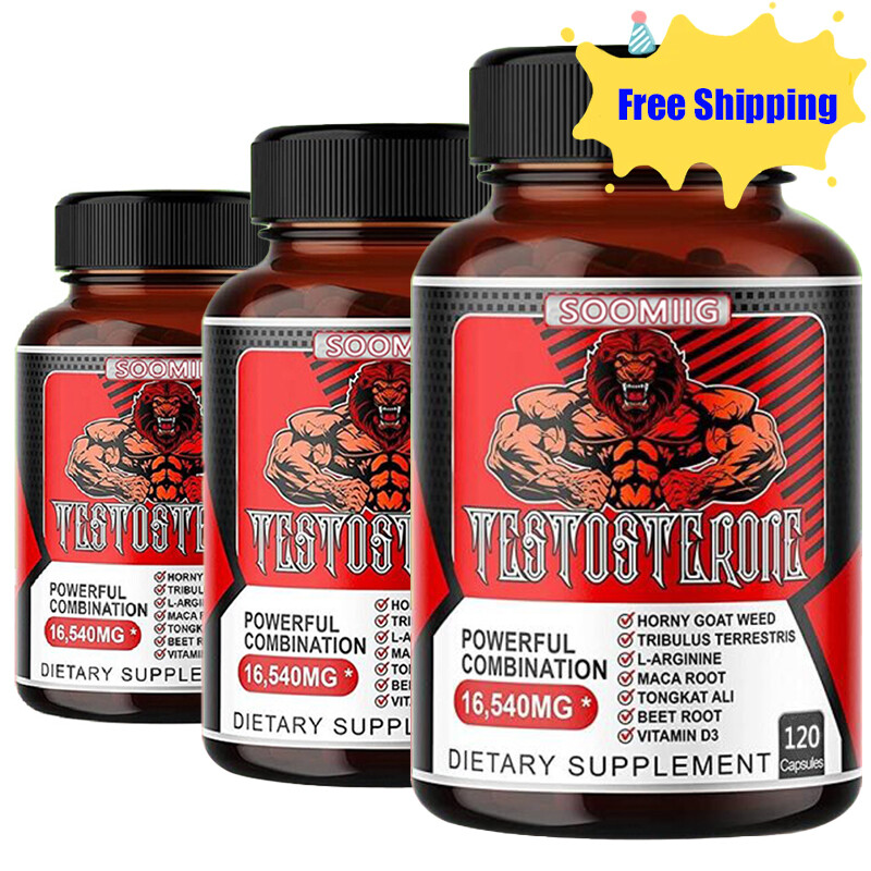 Natural Testosteron Booster 16,540mg 30 /60/120 Capsules For Stamina Strength