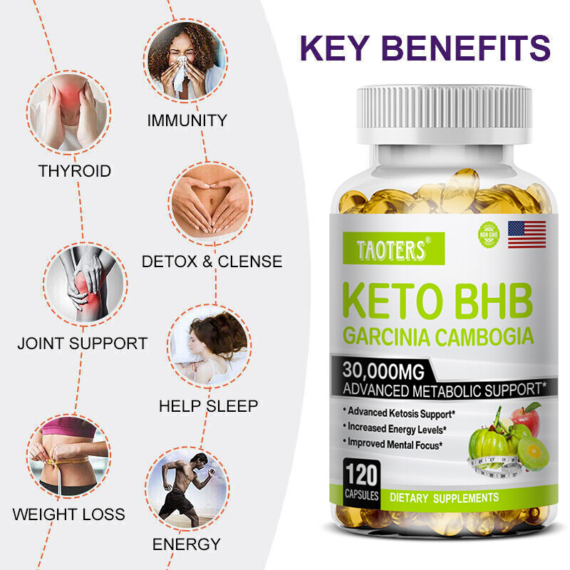 Keto BHB Capsules Best Weight Loss Fat Burner Carb Blocker Diet Pills