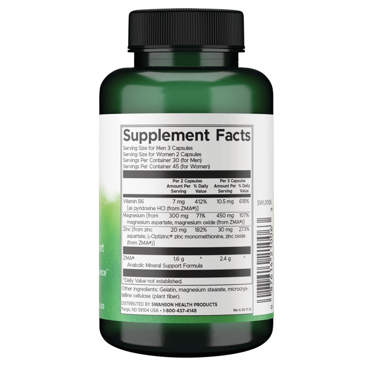 Swanson ZMA – Energy, Metabolism, and Muscle Recovery Support for Men and Women