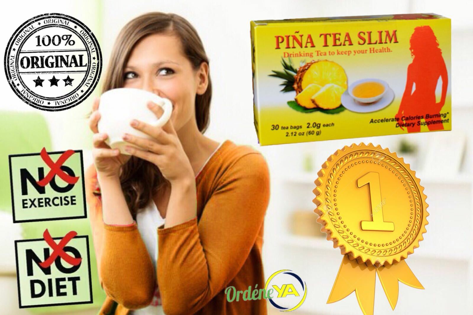 PINA TEA SLIM 30 BAG WEIGT LOSS FAT BURNER & APPETITE CONTROL