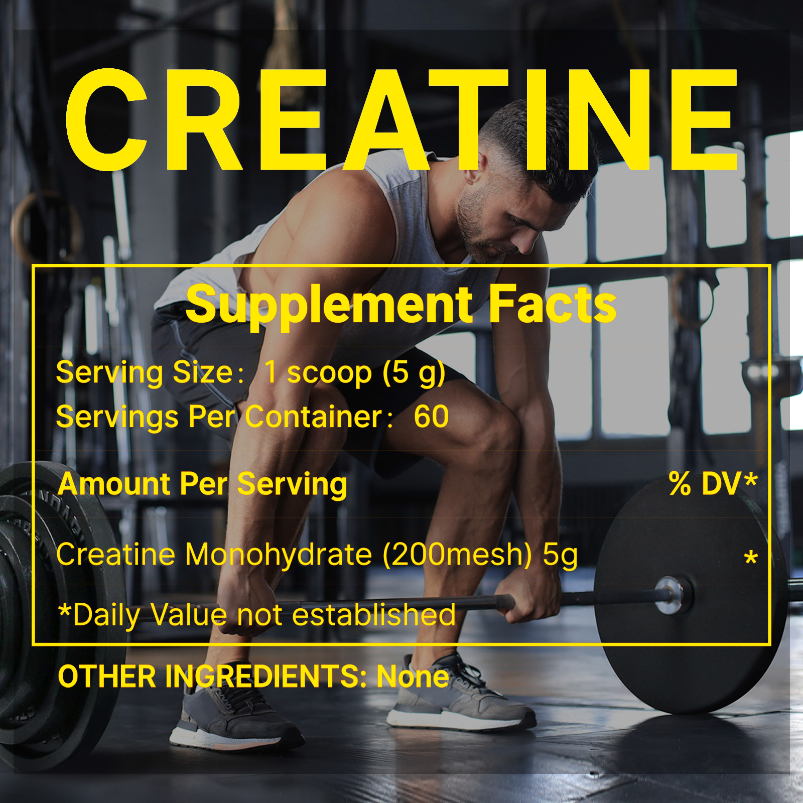 Micronized Creatine Monohydrate Powder 300g, 60 Servings, Unflavored Creatine US