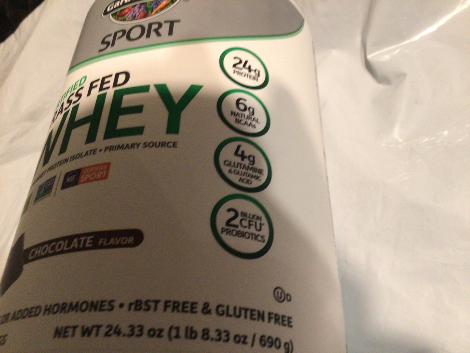 Garden of Life Certified Grass Fed Whey Protein Chocolate wt 24.33 oz NEW 9/26