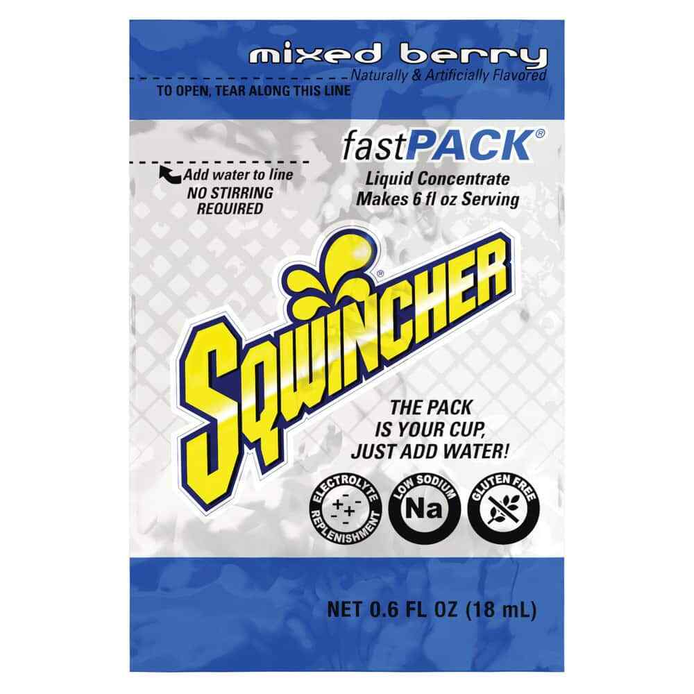 Sqwincher Mixed Berry Activity Drink Concentrate: 50 Packets make 6 oz Each