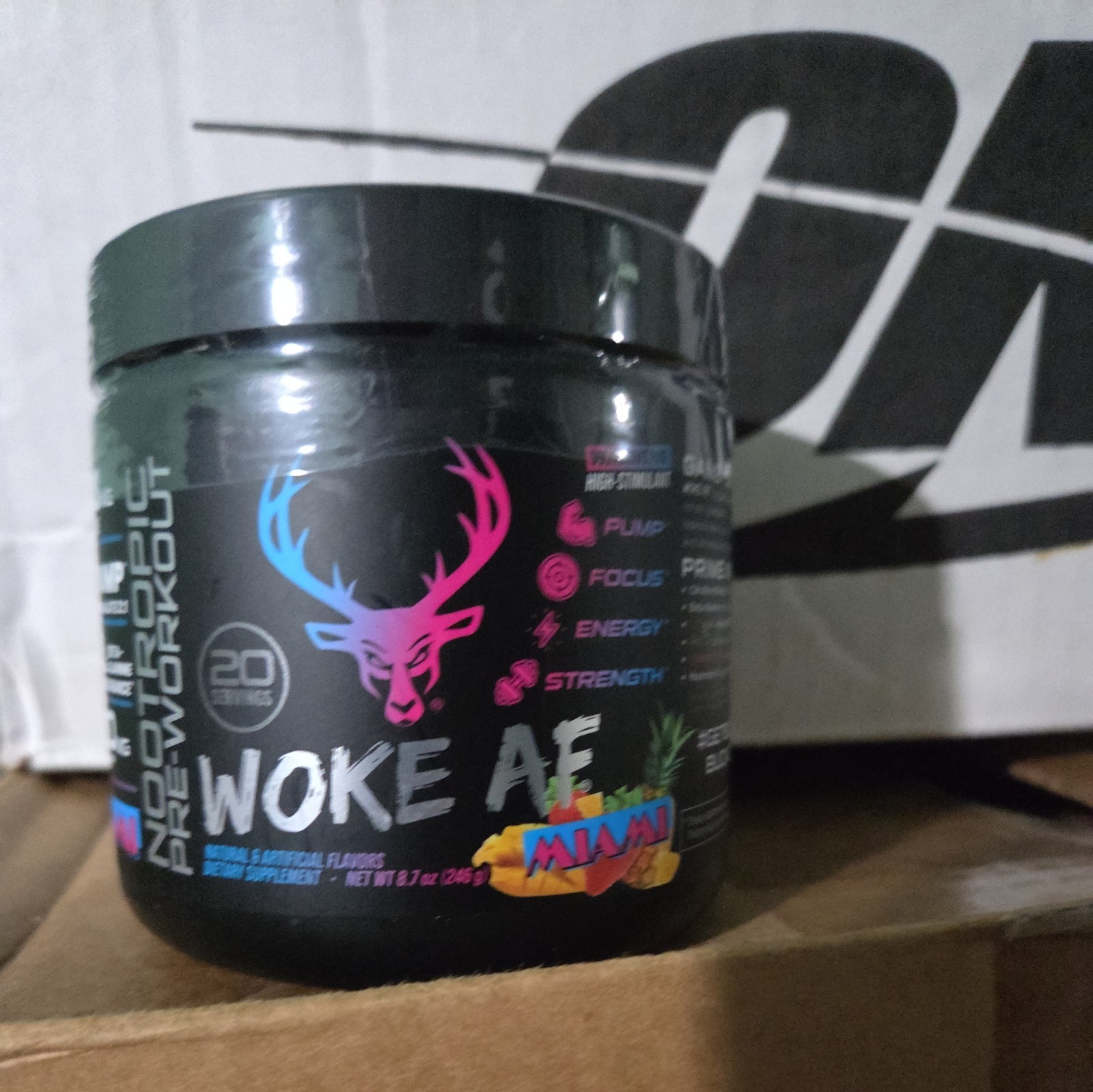 Bucked Up Woke AF MIAMI Preworkout – 8.68oz Exp 9/27