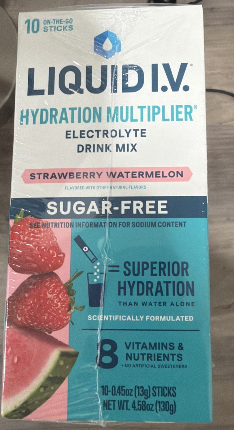 4 BLiquid I.V. Strawberry Watermelon Sugar Free, Exp 2028