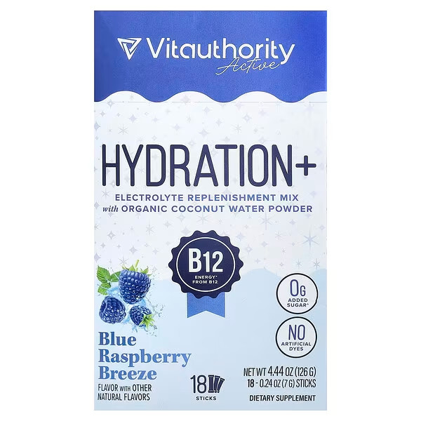 Hydration Electrolyte Powder Packets Blend W/ Magnesium & Organic Coconut Water