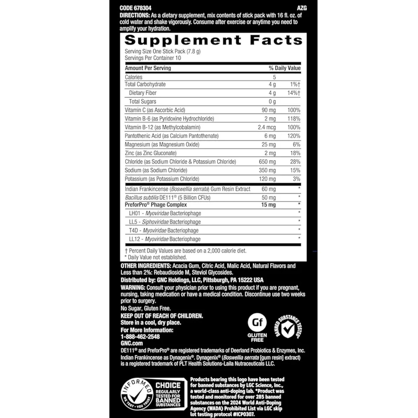 (3) GNC AMP AMPLIFIED HYDRATION 10 Pak X 3 (30 Serv) Tropical Punch BEST BY 5/26