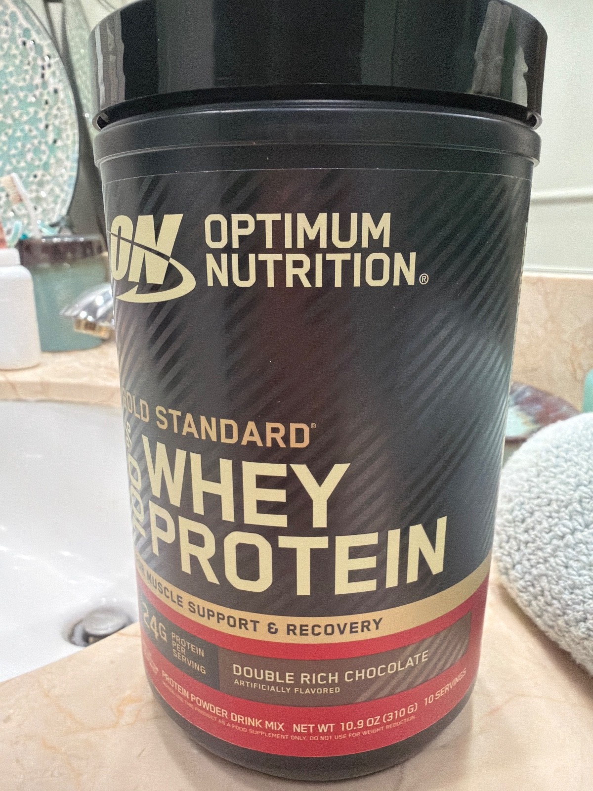 Optimum Nutrition, Gold Standard 100% Whey Protein Powder, Double Rich Chocolate