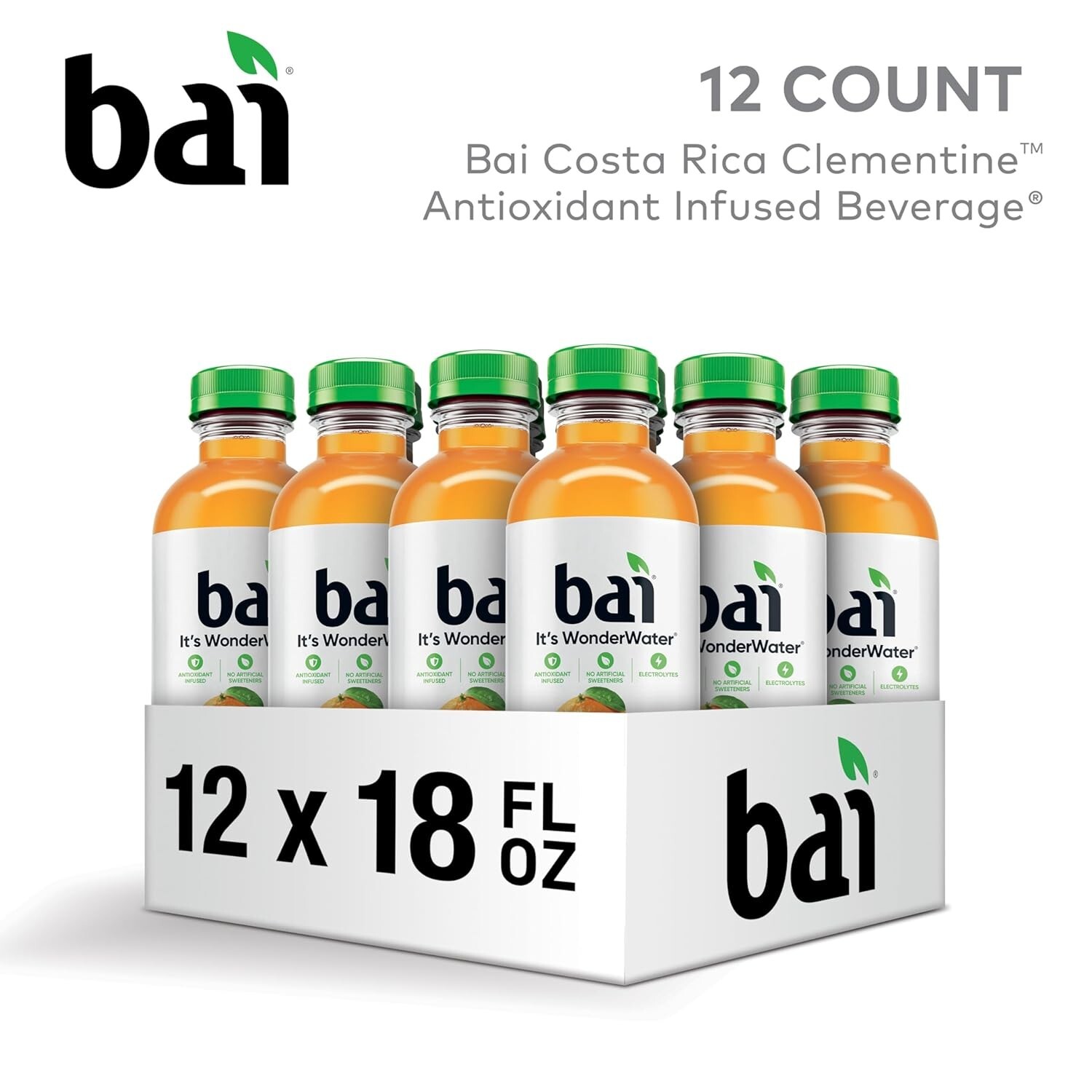 Bai Antioxidant Infused Water Beverage, Malawi Mango, with Vitamin C and No