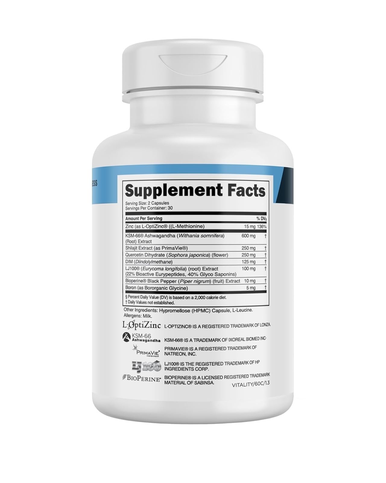 Transparent Labs Vitality Testosterone Booster – Testosterone Supplement for Men