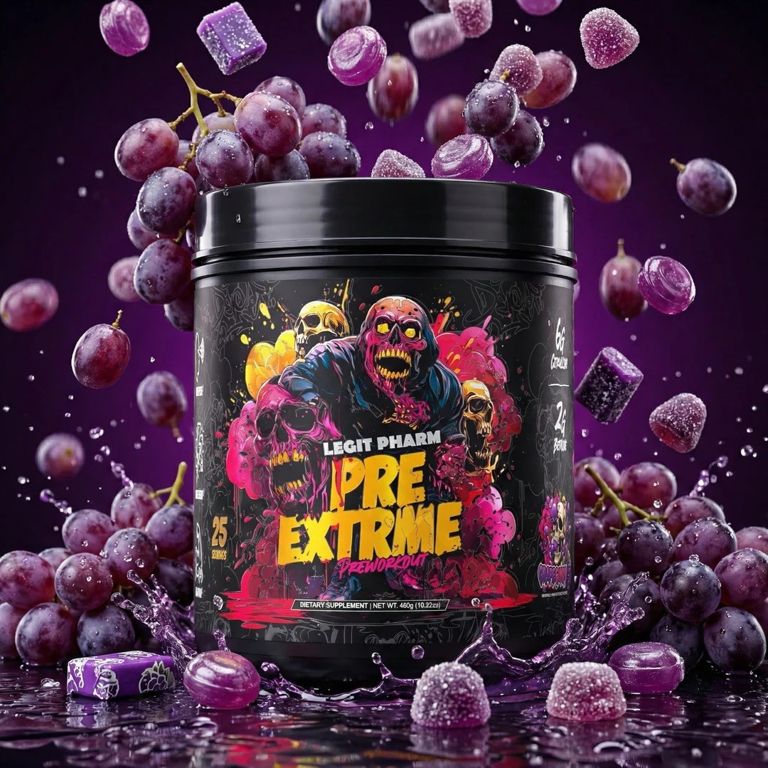 Legit Pharm Pre Extreme High Stim Pre-Workout Grape Flavor￼NEW