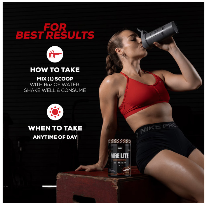 REDCON1 MRE Lite Whole Food Protein Powder, Vanilla Milkshake, Whey & Lactose