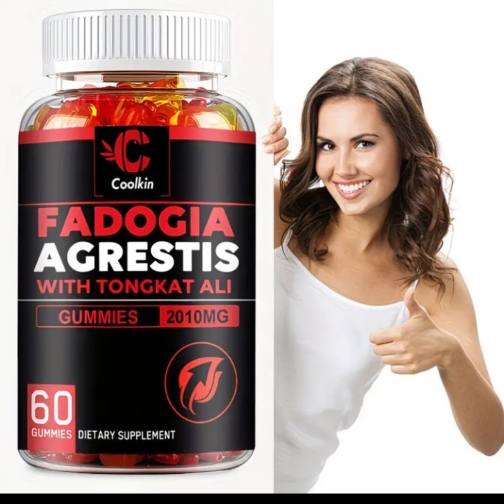 Fadogia Agretis Tongkat Gummies 2 Month Supply for Vigor Test Booster+ Endurance